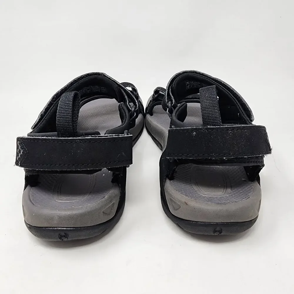 Teva Sandals Men 9 Meacham Black Sport Shoes 3 Adjustable Straps 1110392